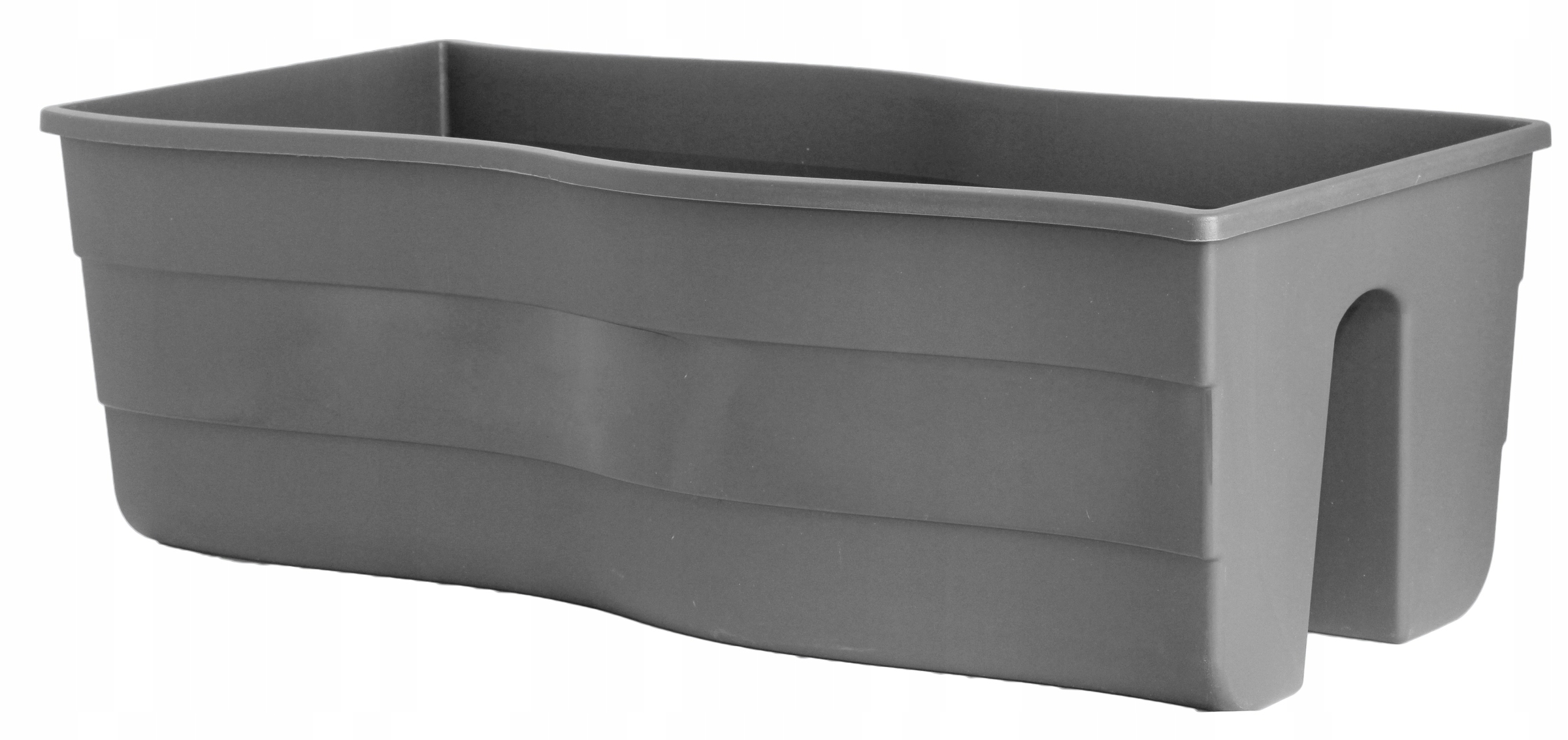 Form-Plastový kvetináč 60 cm x 29 x 20 cm plastový odtieň sivá a strieborná